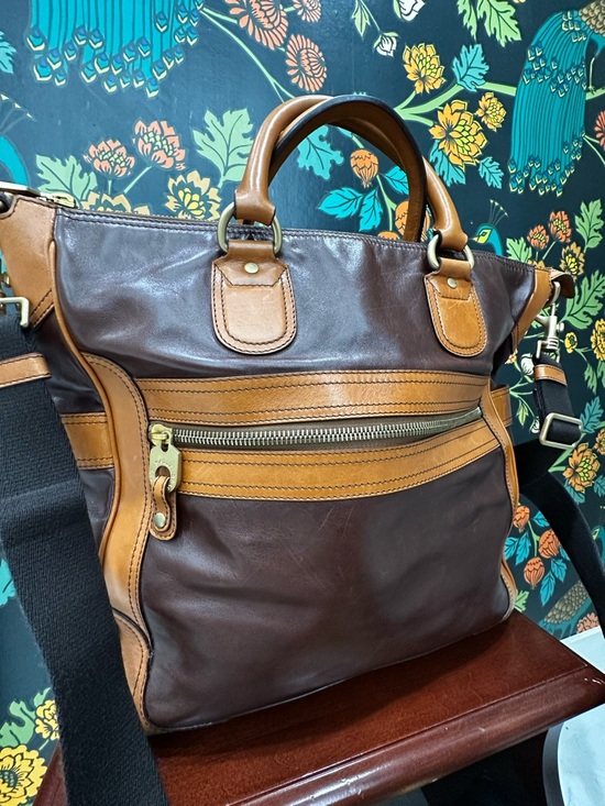 Vintage Bally Leather Weekender Satchel | Brown Cognac Travel Bag Crossbody - Picture 4 of 13